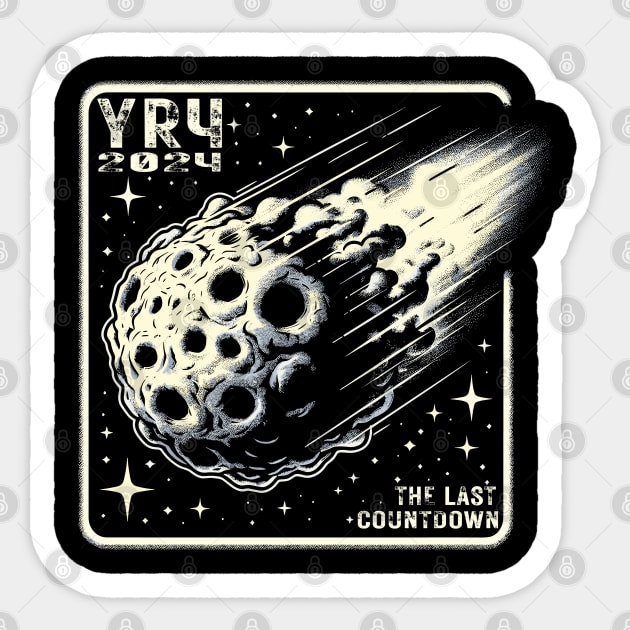 Asteroid 2024 YR4 December 2032 Asteroid Sticker by JessArty